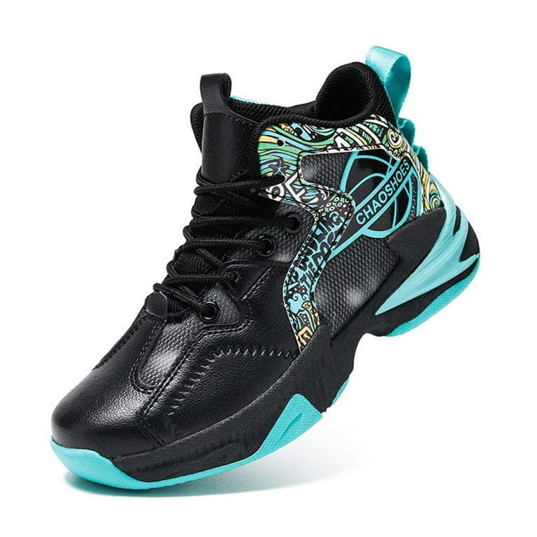 Engtoy Boys High Top Sneakers Basketball Shoes Breathable