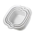 thumbnail image 1 of Colador de cocina Juego de colador Drenaje doble Diseño de de alta capacidad Cesta de drenaje de doble capa para limpieza de Blanco Macarena Cesta de drenaje, 1 of 8