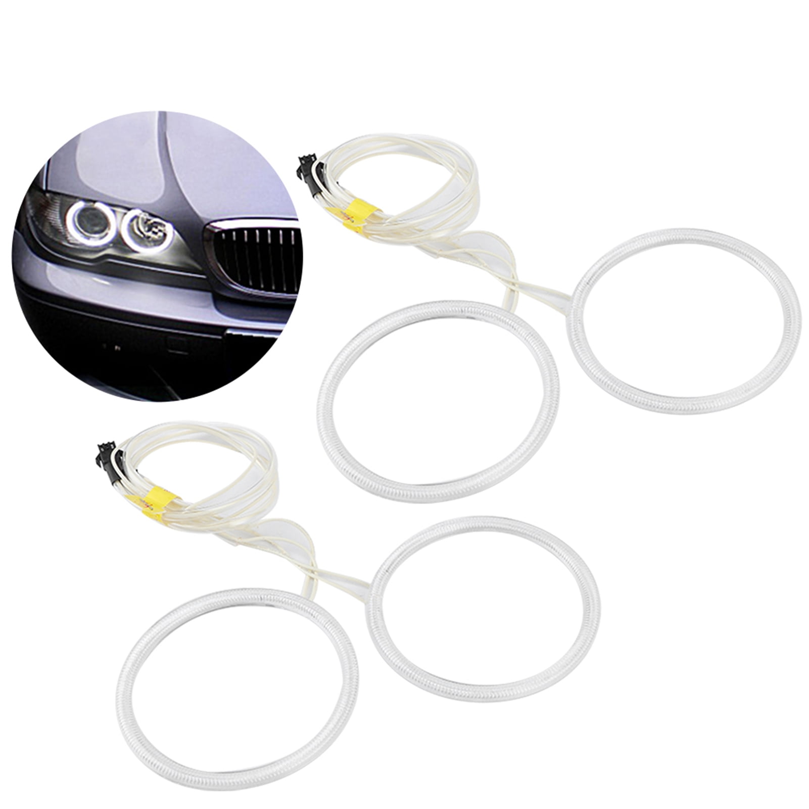 Headlight Angel Eyes,4pcs Car White Angel Car Accessory Car Light