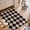 Black/Coline, variant on SUNDEREY 2'x6' Easy Jute Hallway Runner Rug, Non Slip Washable Rugs for Entryway Indoor Kitchen Mats for Floor, Modern Geometric Checkerboard Accent Carpet for Entry Front Door,Black