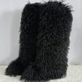 thumbnail image 3 of Women's Winter Faux Fur Beach Wool Boots Are Warm Fluffy and Knee High Snow Boots, 3 of 4
