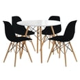 thumbnail image 1 of Set Comedor Mesa Redonda 80cm + 4 Sillas Eames negro, 1 of 8