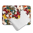 thumbnail image 6 of Yiaed Retro Floral Butterfly Print Bathroom Mat Set 2 Pieces Mat Anti-Skid Pad Ultra Soft and Absorbent Bathroom Bath Mat Contour Bath Rugs for Toilet Base, 6 of 6