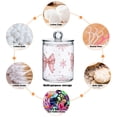 thumbnail image 4 of Christmas Pink Bows and Pink Snowflakes Translucent Plastic Cans Storage Canisters with Lid Set of 4, 4 of 7