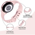 thumbnail image 3 of Compatible con Samsung Galaxy Watch 4 40 mm 44 mm Band/Classic 42 mm 46 mm Bands Hombres Mujeres, Samsung Active 2 Watch Band 40 mm, 20 mm Correa de silicona suave y delgada, 3 of 5