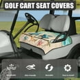thumbnail image 3 of Renewold Golf Cart Seat Cover with Front Pockets Soft Quick Dry Golf Cart Towel Blanket Accessories for Summer Universal Fit for Most 2-Seats Club Car, Sea Turtle Heart Starfish Beach, 3 of 7