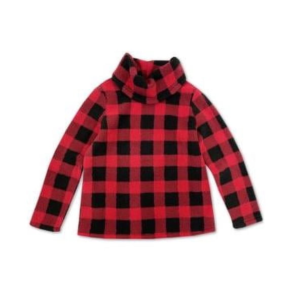 MSRP $50 Style & Co Checked Cowlneck Sweatshirt Red Size XL