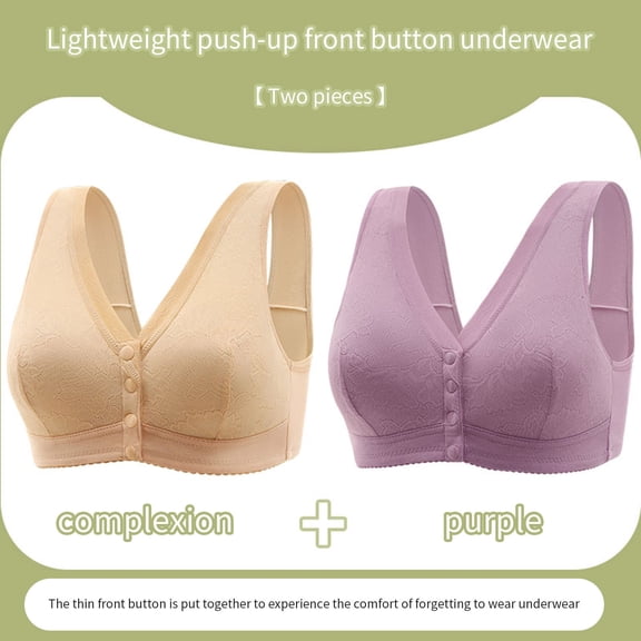 ATENAR Wireless Bras for Women,Womens Bras,Soft,Stretch Fabric,Solid,Acrylic,Purple,4XL