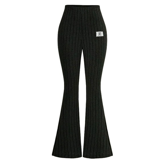 yocbz Girls' Leggings Girls Leggings High Waisted Stretchy Slim Tights Kids Basic Workout Dance Yoga Pants Black,Size for 12 Years