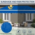 thumbnail image 6 of 11.5x9.8FT Manual Retractable Awning, Waterproof Sun Shade Cover Shelter, Heavy Duty Aluminum Canopy with Adjustable Slope and Crank Handle, Blue, 6 of 7
