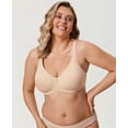 thumbnail image 6 of DELIMIRA Women's Seamless TShirt Bras Plus Size Full Coverage Underwire Lightly Lined Bra, 6 of 6
