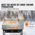 thumbnail image 2 of KFFKFF Maple Syrup Evaporator Pan, 35-Gallon Capacity, Produces 509 Cups of 8.8oz Syrup, Flat Pan with Thermometer, Dual Valves, Supports 3 Heating Methods, Durable 304 Stainless Steel, 2 of 9