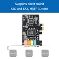 thumbnail image 5 of GODSHARK Tarjeta de sonido PCIe 5.1 Tarjeta de sonido interna para PC Windows 8 7 con soporte de perfil bajo Tarjeta de audio PCI-e estéreo 3D Chip CMI8738 Tarjeta de sonido de 32/64 bits Adaptador PC, 5 of 5