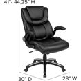thumbnail image 3 of High-Back Black Leather Executive Swivel Office Chair, 3 of 13
