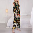 thumbnail image 4 of Kll Funny Farmers Print Women'S Long Sleeve Pajamas With Pants Sleepwear Loungewear 2 Set-X-Large, 4 of 9