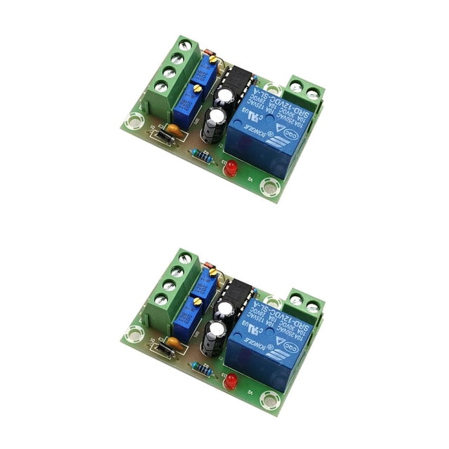 tamizeot 12V Smart Battery Charger Module Control Controller Reverse Board Automatic Charging Stop Switch Replacement Part 50x32x18mm 2Set