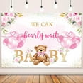 thumbnail image 3 of We Can Bearly Wait Baby Shower Backdrop for Girls Bear Baby Shower Background Pink Balloons Floral Bear Party Baby Shower Decoration Banner Supplies for Photo Booth Props, 3 of 4