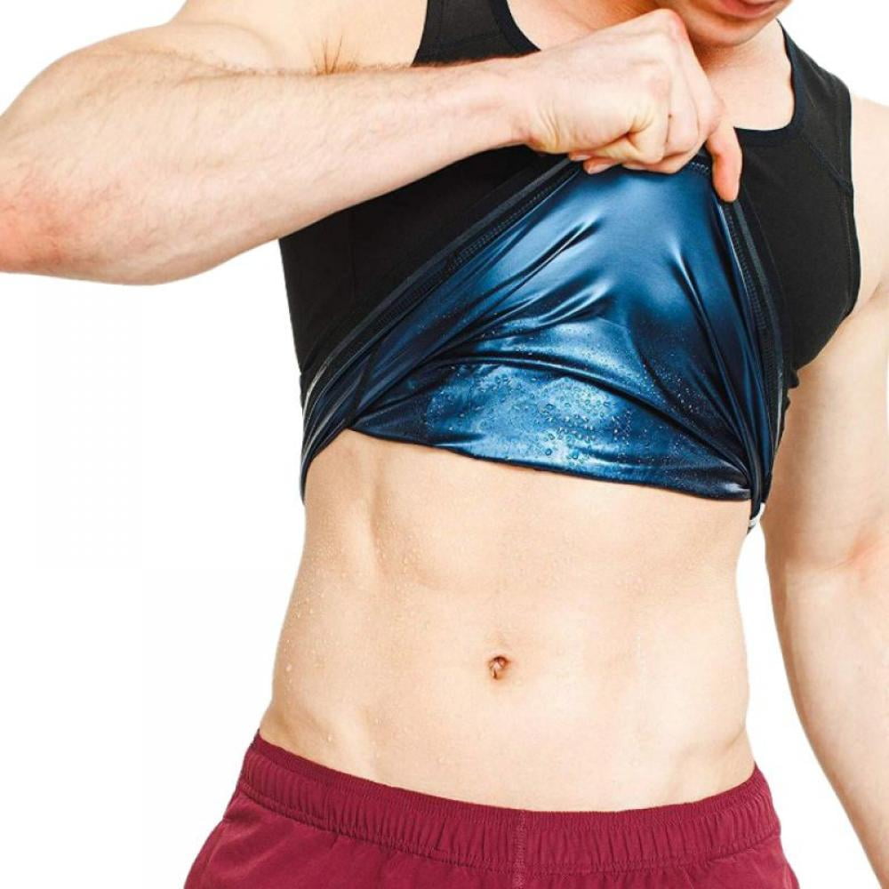Details about   Men Sweat Vest Hot Body Shaper Polymer Sauna Suit Workout Weight Loss Tank Top 