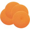 thumbnail image 1 of Manteles individuales redondos para mesa de cocina, manteles individuales de vinilo tejidos resistentes al calor para Halloween, juego de 4 (4, naranja), 1 of 6