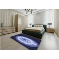 thumbnail image 5 of Ahgly Company Machine Washable Indoor Square Transitional Night Blue Area Rugs, 5' Square, 5 of 7