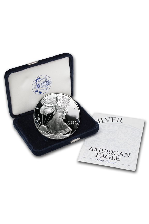 1999-P 1 oz Proof American Silver Eagle (w/Box & COA)