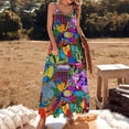 thumbnail image 3 of Mola De Panama Ocean Sleeveless Dress Women's Evening Dress Womans Clothing, 3 of 9