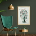 thumbnail image 2 of Christmas Wall Art with Frame, Large Tree with New Year Ornaments Presents and Candles Angels Holiday Theme, Printed Fabric Poster for Bathroom Living Room, 23" x 35", Green Vermilion, by Ambesonne, 2 of 2