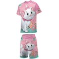 thumbnail image 3 of The Aristocats Boys Girls Short Sleeve Mesh T-Shirt And Shorts Outfit Set Summer Clothes Set for Kids, 3 of 8