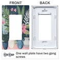 thumbnail image 3 of Yayeee Rocker Switch Wall Plate 3-Gang 6.5"x4.6" Home Decorative Outlet Cover, Green Floral, 3 of 6