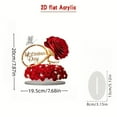 thumbnail image 7 of nvzhuang Rose Decorations 2D Flat Acrylic Table Top Decor Office TV Cabinet Desktop Mother's Day Home Decoration Ornaments, 7 of 7