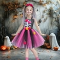 thumbnail image 6 of XQYLOS Girls’ 𝖢orpse Bride Halloween Dress - Dead Bride Tutu Dress for Kids P𝖺rty Kids 𝖢arnival Outfit, 6 of 9