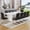 79" White Table with 10 Black Chairs, variant on 79" Modern Marble Dining Room Table Sets for 6,7 Piece Kitchen Dining Table and Chairs Set- Gather in Style and Comfort