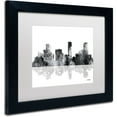 thumbnail image 2 of Trademark Fine Art "Denver Colorado Skyline BG-1" Canvas Art by Marlene Watson, White Matte, Black Frame, 2 of 4