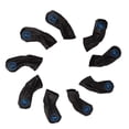 thumbnail image 3 of 9 Uds. Fundas para cabezas de hierro para Golf, cubiertas impermeables de PU para palos de Golf para amantes de los golfistas diestros y zurdos, color negro YUNYI BRAND  Deportes, 3 of 8