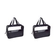 thumbnail image 3 of Soidarity Organizador de artículos de tocador de viaje impermeable y transparente de PU transparente y visible para un fácil acceso bolsas de negro talla grande 2piezas, 3 of 6