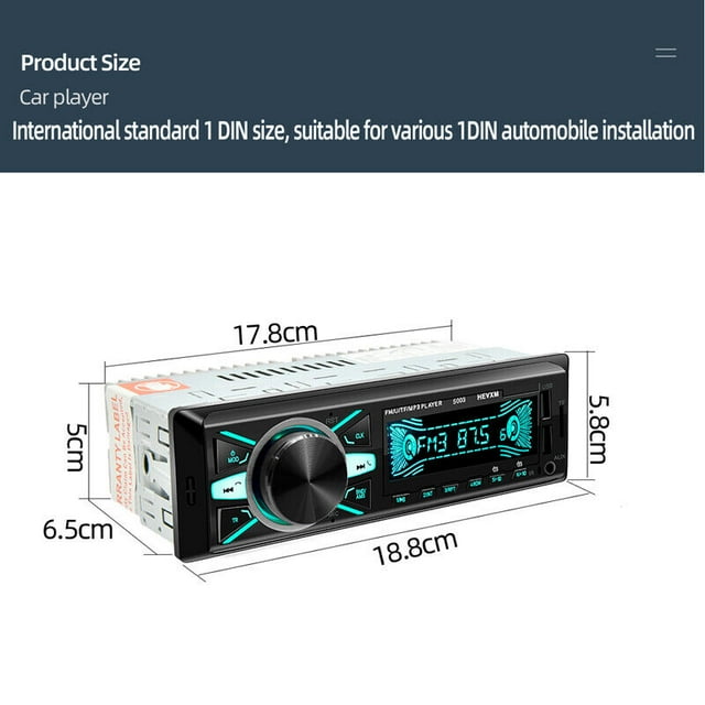 radio Stéréo Numérique de Voiture à 4 Canaux Bluetooth pour Audio o Sd/fm/wma/mp3/wav