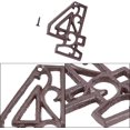thumbnail image 4 of Números de casa de hierro fundido de 4,4 pulgadas, números de dirección de casa decorativos, números de buzón para exterior con tornillos (número 4), 4 of 8