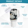 thumbnail image 4 of 40 Oz Car Handle Water Bottle Water Cup Water Bottle Water Jug Coffee Cup Travel Water Bottle Super Cute Cartoon Penguins, 4 of 8
