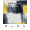 thumbnail image 7 of Abstract Yellow Bed Skirt California King Size 16" Drop Black Plaid Mottled Geometric Art Modern Ruffled Wrap Around Bed Skirts Adjustable Elastic Bedskirt Dust Ruffle for California King Size Bed, 7 of 7