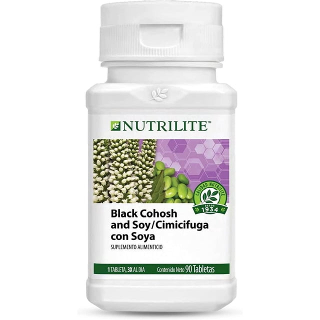 Suplemento Black Cohosh Cimicifuga Con Soya 90 Tabletas Amway Multi beneficios