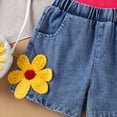 thumbnail image 6 of TOWED22 Infant Girl Clothing Sets 2 Piece Lovely Tank Tee Sleeveless and Shorts Summer Outfits Adorable(Hot Pink,4-5 Y), 6 of 9