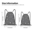 thumbnail image 2 of Fotbe Airplane Routes Around The World Pattern Drawstring Backpack, Gym Bag, Lightweight Backpack, Water-Resistant Bag Travel Sports Backpack, Fitness Bag, Yoga Bag-Medium, 2 of 6