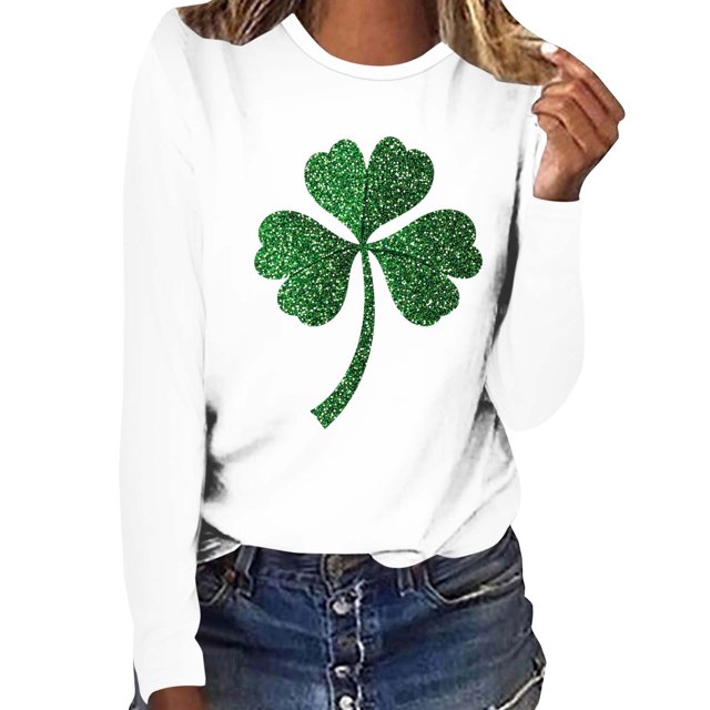 Camisetas de Manga Larga para Mujeres Impresas Cuello Redondo Suelto 95% Poliéster 5% Spandex, Top de Moda Casual para Primavera Verano Y Otoño