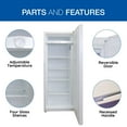 Koolatron GarageReady Upright Freezer, 7.0 cu ft (198L), White, Low