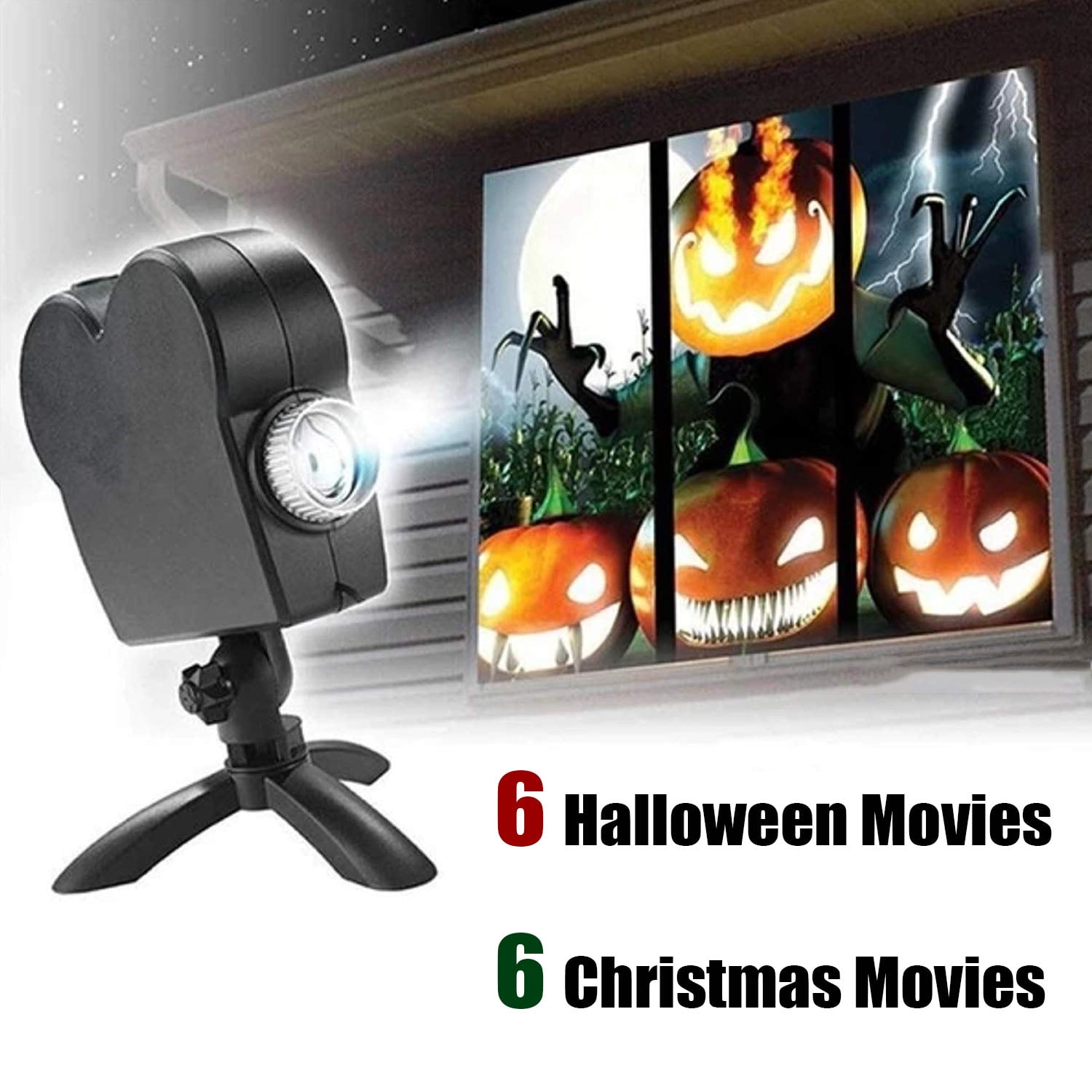 12 Movies Xmas Wonderland Holiday Festival Window Projector Projection