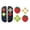 Red, variant on Handle joystick Cute Button Caps Silicone Thumb Grips Set