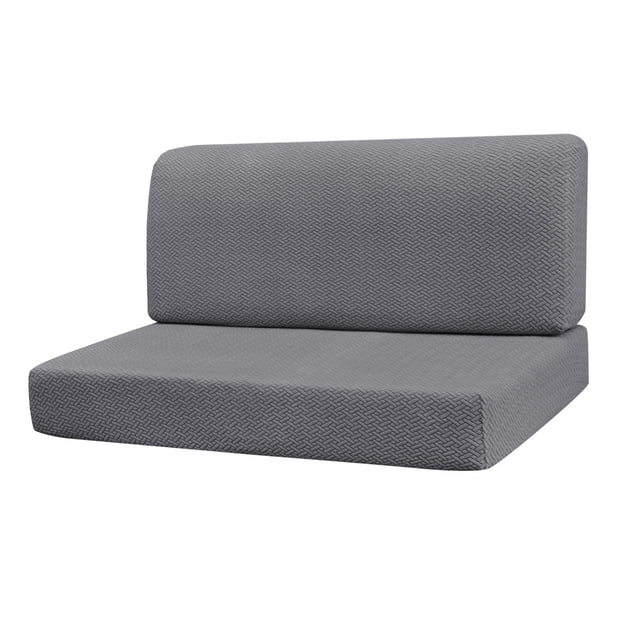 kurtrusly RV Dinette Cushion Covers Easy Fitted Seat Sofa RV Slipcover Elastic Gray Stretch Dark Gray