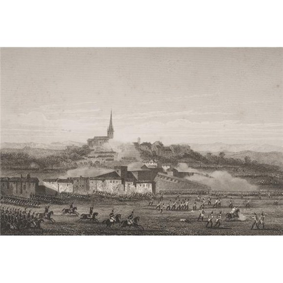 Posterazzi DPI1859584LARGE Bataille de Montebello 9 Juin 1800 Gravé par H.Bibby d'Après l'Affiche de J. Garbaul, Grand - 36 x 24