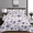 White, variant on Green Essen 3 Pieces Quilt Set Queen/Full Size,Soft Microfiber Bedding Sets Lightweight Bedspread Reversible Coverlet Bed Cover(ocean shell)