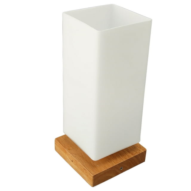 Night Lamp, Bedside Vase Lamp Frosted Glass Wide Use USB Charging Adjustable Brightness Decorative For Office